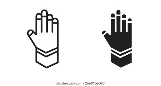 Gauntlet-Symbol. Vektorgrafik. Isolierte Vektorgrafik. EPS-Abbildung.