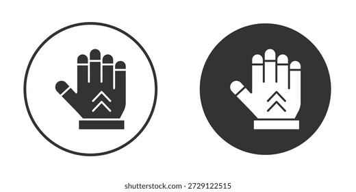Gauntlet-Symbol, Vektorsilhouette in Schwarz. einfacher flacher Symbolvektor.