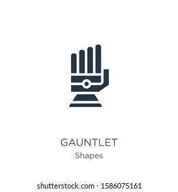 Gauntlet icon vector. Trendy flat gauntlet icon from shapes collection isolated on white background. Vector illustration can be used for web and mobile graphic design, logo, eps10