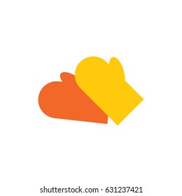 Gauntlets icon in flat style for web, infographics and creative design. Vector illustration
