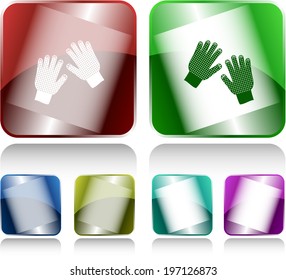 Gauntlets. Botones de Internet. Ilustración vectorial.