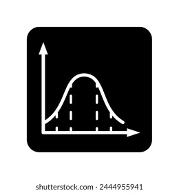 Gauss curve, normal probability distribution, graph - vector icon	