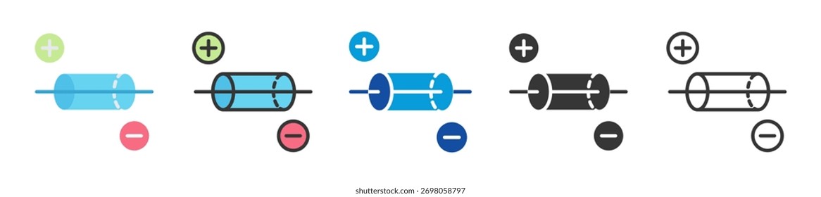 Gauss Gesetz Symbol Set Multi-Stil verschiedene Sammlung
