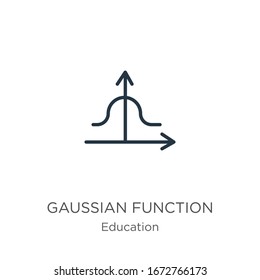 Gaussian function icon vector. Trendy flat gaussian function icon from education collection isolated on white background. Vector illustration can be used for web and mobile graphic design, logo, eps10