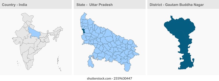 Gautam Buddha Nagar district map Gautam Buddha Nagar Buddha Nagar District, Uttar Pradesh State, Republic of India, Government of  Uttar Pradesh, Indian territory, Eastern India, politics, village, to