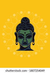 Gautama Buddha-Schaffensgrafik in Vektordatei