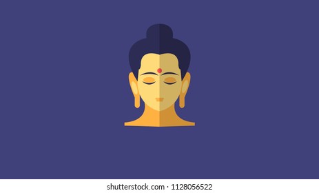 Gautama Buddha illustration vector image  