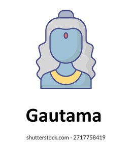 Gautama-Vektorsymbol, das leicht geändert oder bearbeitet werden kann
