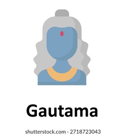 Gautama-Vektorsymbol, das leicht geändert oder bearbeitet werden kann
