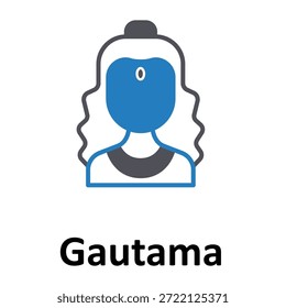 Ícone do Gautama Vetor que pode facilmente modificar ou editar
