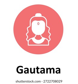 Ícone do Gautama Vetor que pode facilmente modificar ou editar

