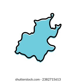 Gauteng map in vector form. South Africa country state.