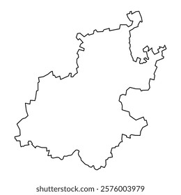 Gauteng province map, administrative division of South Africa. Vector illustration.