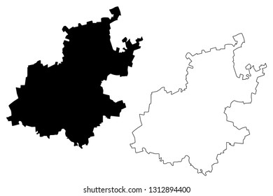 Gauteng Province (Provinces of South Africa, Republic of South Africa, Administrative divisions, RSA) map vector illustration, scribble sketch Gauteng map