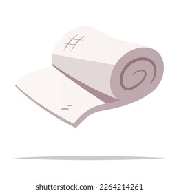 Gauze bandage roll vector isolated illustration