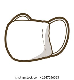 Gauze mask. Infection prevention. Vector illustration.
