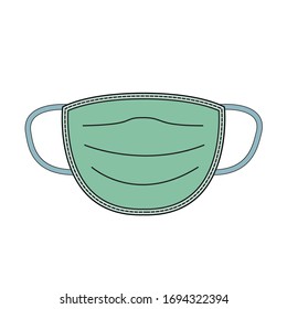 Gauze mask, vector stock illustration. Simple design