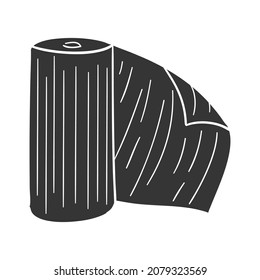 Gauze Roll Icon Silhouette Illustration. First Aid Vector Graphic Pictogram Symbol Clip Art. Doodle Sketch Black Sign.