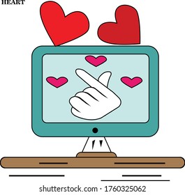 I gave this heart to you from my computer