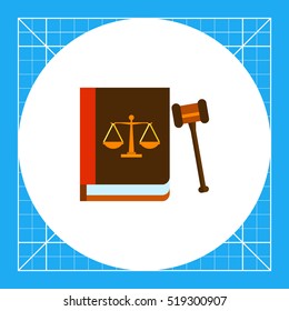 Gavel and Book as Law Concept Icon