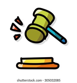 Gavel color doodle