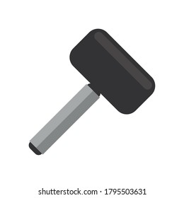 gavel construction tool flat style icon vector illustration design
