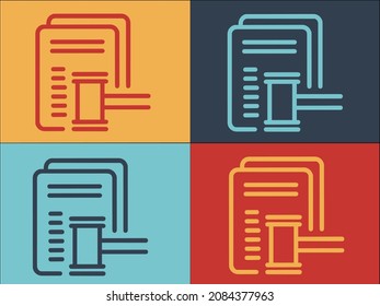 Gavel Contract Relationship Logo Template, Simple Flat Icon of relationship,gavel,justice