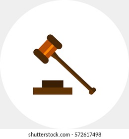 Gavel Flat Icon