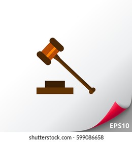Gavel Flat Icon