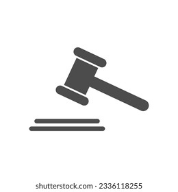 Gavel glyph Vektorsymbol einzeln. Gavel Stock-Vektorsymbol für Web-, Mobil-App- und i-Design