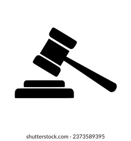 Gavel hammer  with handle symbol