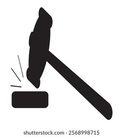 Gavel hammer icon law gavel. Auction court hammer bid authority concept symbol. Black,white and Colors Hammer.