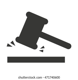 gavel hammer isolated icon vector illustration design