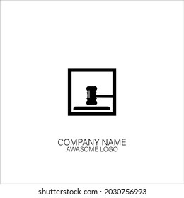 gavel hammer logo black corporat e online identity