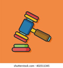 gavel hammer vector icon