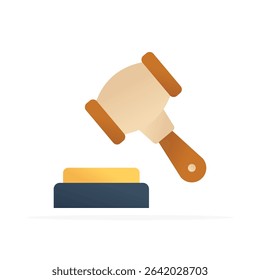 gavel icon, colored flat vector. modern and minimalist design.