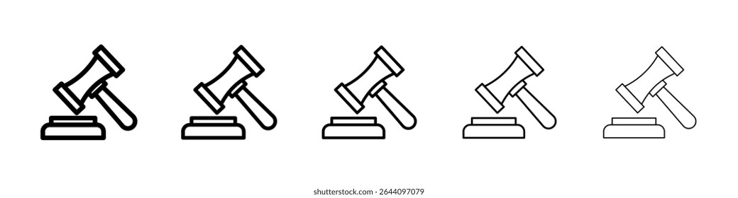 Gavel Icon Konzept. Grafikdesign, Logo, Web, UI.