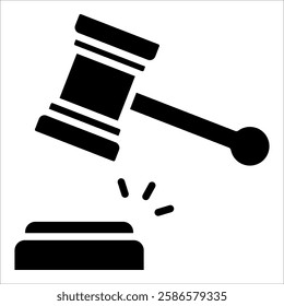 Gavel Icon Element For Design