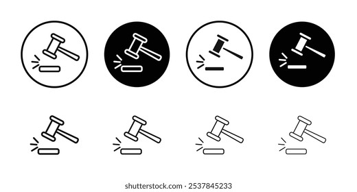 Icono de mazo Conjunto de contorno simple plano
