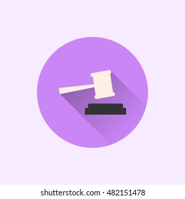 gavel icon. flat style