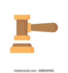 Gavel Icon, Flat style icon vector illustration, Suitable for website, mobile app, print, presentation, infographic and any other project.