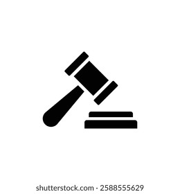 Gavel icon Flat vector set outline