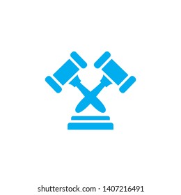 Gavel icon isolated on white background