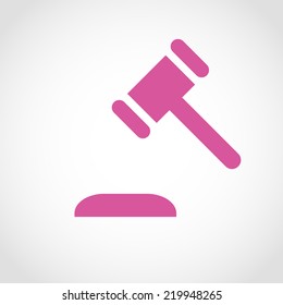 Gavel Icon Isolated on White Background