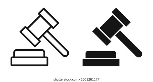 Icono de martillo aislado sobre fondo blanco
