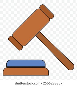 Gavel icon. Judge or Auction Hammer icon. Law symbol, judiciary sign, judge hearing symbol for modern mobile and web concept. eps 10.