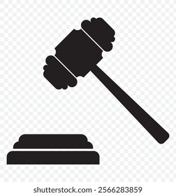 Gavel icon. Judge or Auction Hammer icon. Law symbol, judiciary sign, judge hearing symbol for modern mobile and web concept. eps 10.