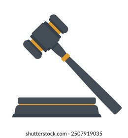 Gavel icon Law and justice icons set elements Flat