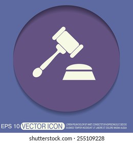 gavel . icon law. symbol of justice and judgment.