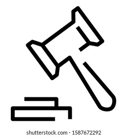 Gavel icon. Law vector graphics.